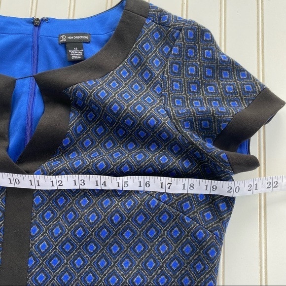 Blue Black Midi dress Size 12 - Picture 9 of 11